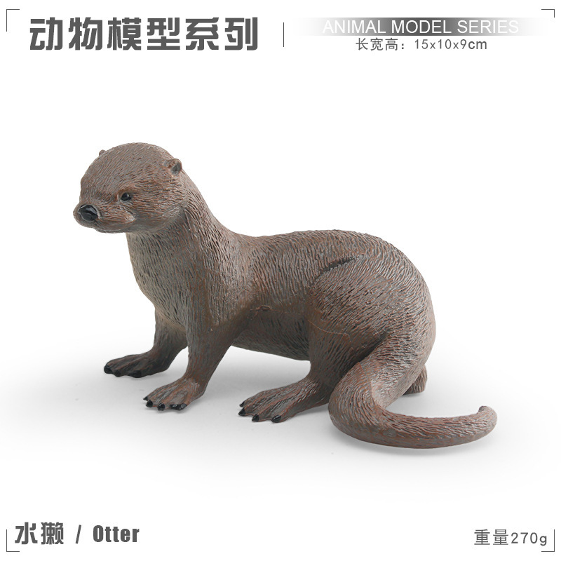Exportación transfronteriza simulación de animales salvajes modelo cognitivo infantil perezoso nutria escritorio estático decoración juguete