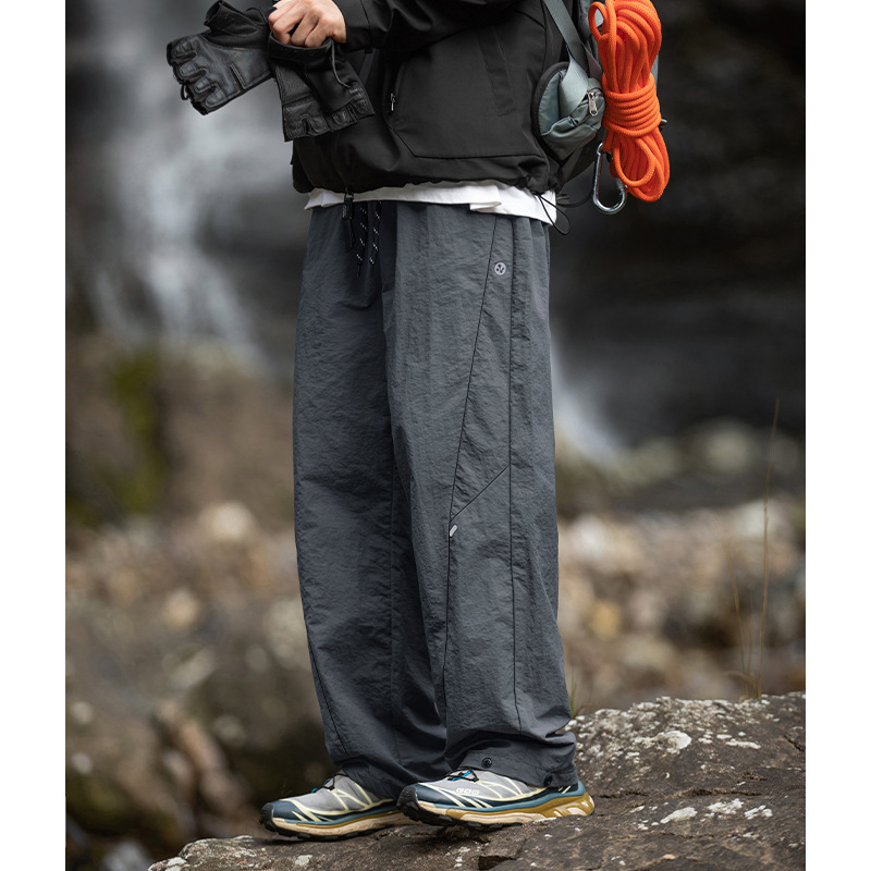 Outdoor Workwear Casual Pants for Men, New Style, Water-Resistant, Segmented Design, Long Pants with Snap Button Adjustment, Hiking Pants Outdoor Workwear Casual Pants for Men, New Style, Water-Resistant, Segmented Design, Long Pants with Snap Button Adjustment, Hiking Pants