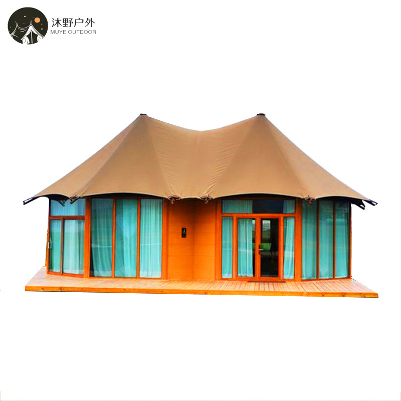 Liaoning al aire libre camping turismo Resort de lujo en forma de pico tienda de campaña al aire libre campamento residencial Hotel fabricante