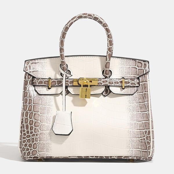 Crocodile Pattern Platinum Bag 2025 New European and American Accessible Luxury Women's Large Capacity Commuter Handbag Shoulder Bag Crossbody Bag