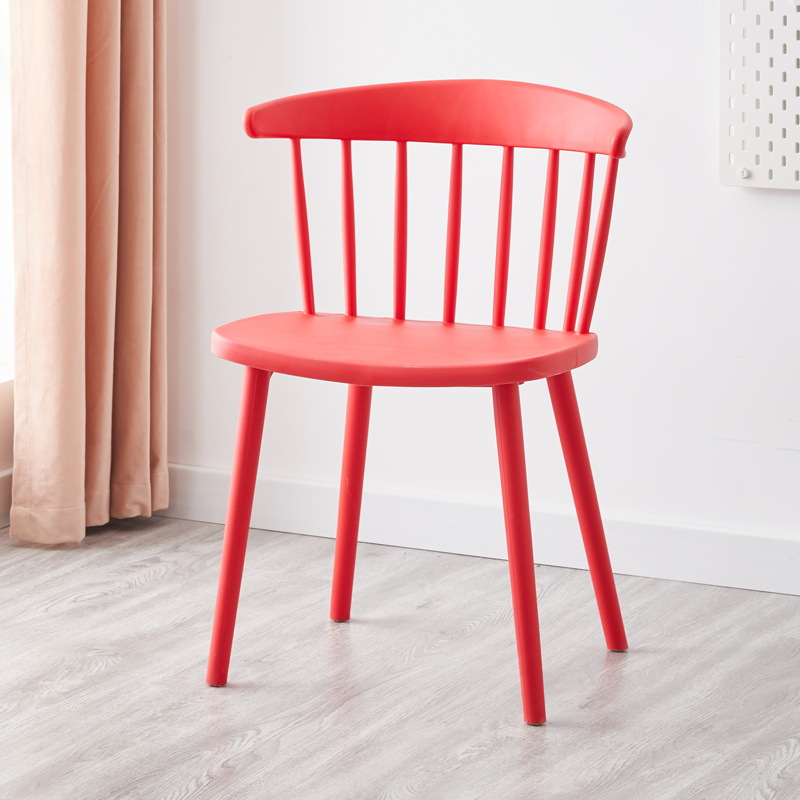 Silla de Plástico para Comedor y Café, Estilo Windsor, Moderna y Ligera