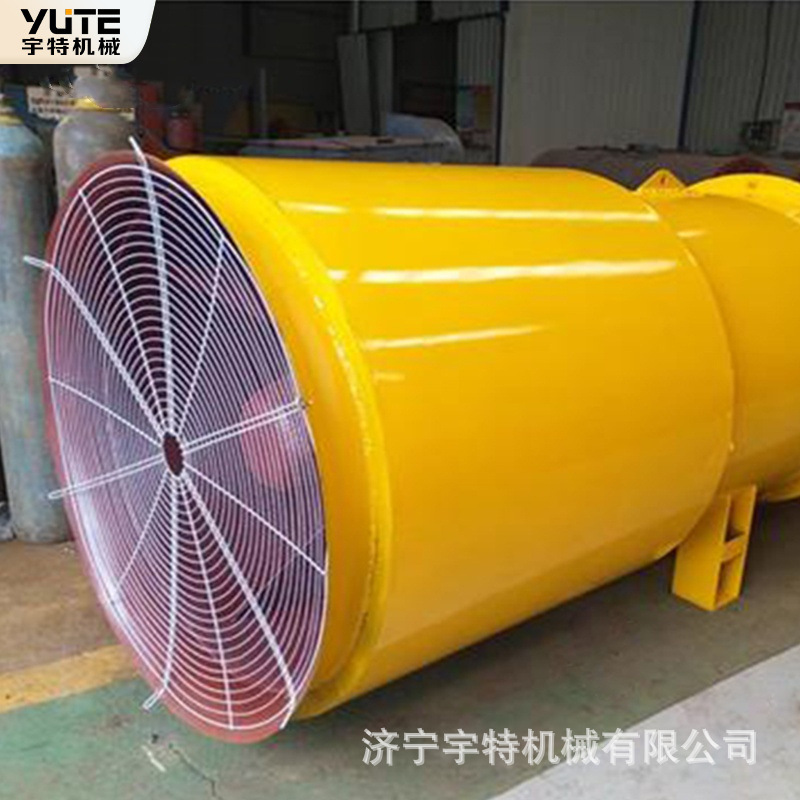 隧道风机施工面对旋双叶轮送风机镀锌钢板抽风换气设备
