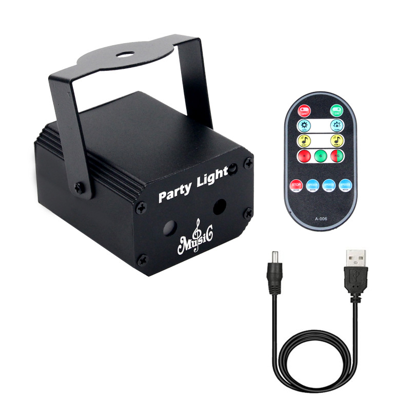 Luz láser interior pequeña lámpara de escenario inteligente luz colorida hogar KTV atmósfera disco láser flash lámpara de proyección