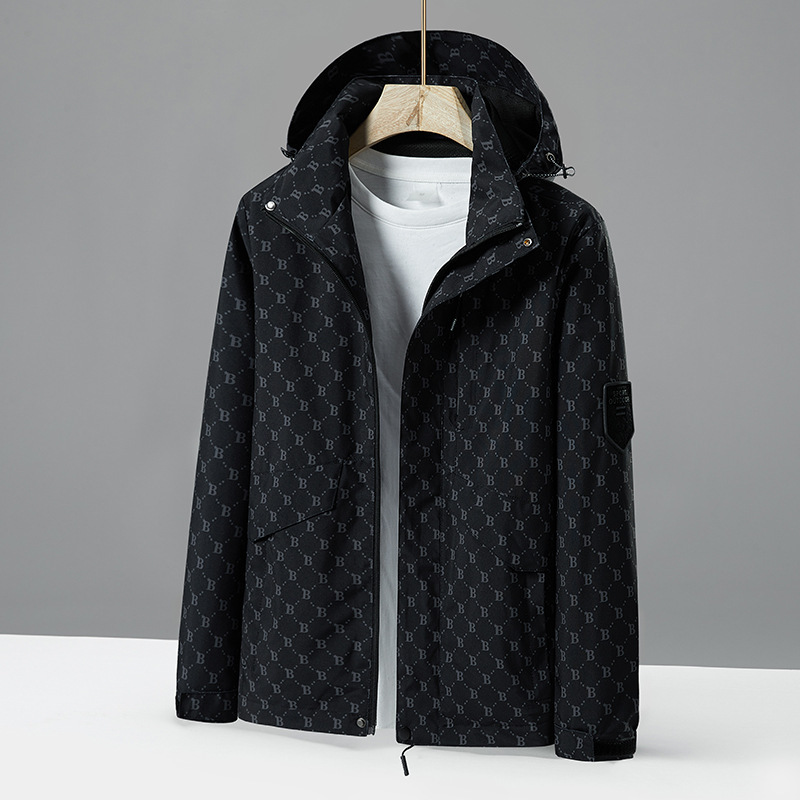 Chaqueta de asalto blando de una sola capa en forma de B pareja de otoño chaqueta deportiva al aire libre a prueba de viento a prueba de agua 2023 explosión de sonido
