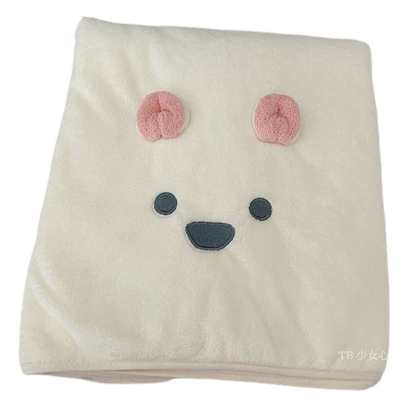 Cartoon Coral Velvet Bath Towel Koala Towel Cute Adult Absorbent Bath Towel Household Large Towel Wholesale