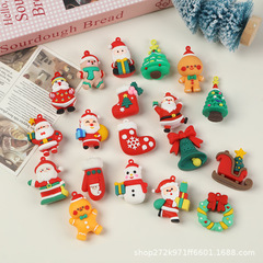 漫画かわいいクリスマスシリーズのキーホルダーペンダントクリスマスツリーサンタクロースヘラジカバッグ装飾プレゼント卸売り
