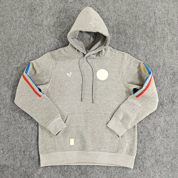 100 Anniversary fleece-lined Sweater Men's Sports Leisure Pure Cotton Pullover Thickened Coat Hooded Autumn and Winter Top