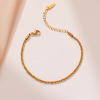 Starry sky stainless steel, bracelet, fashionable jewelry for elementary school students, new collection, Korean style, simple and elegant design, 750 sample gold