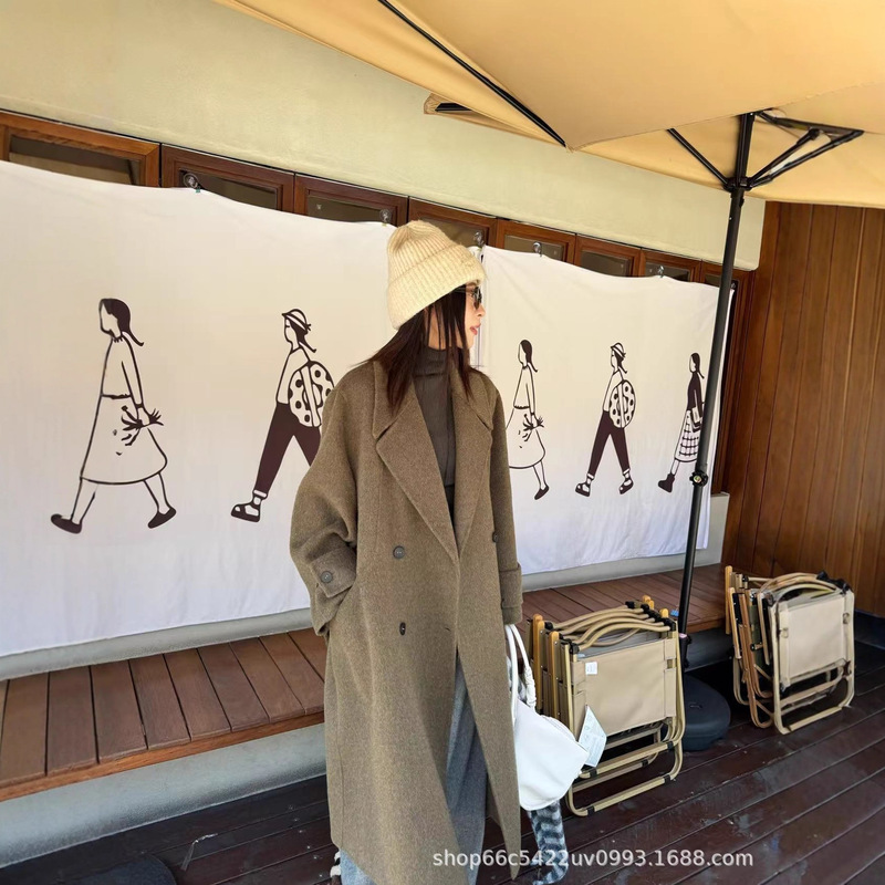 【Minimalist Style Cashmere Edition】Han Xi Cashmere Coat High-End Minimalist Style 2025 New Winter Woolen Jacket for Women