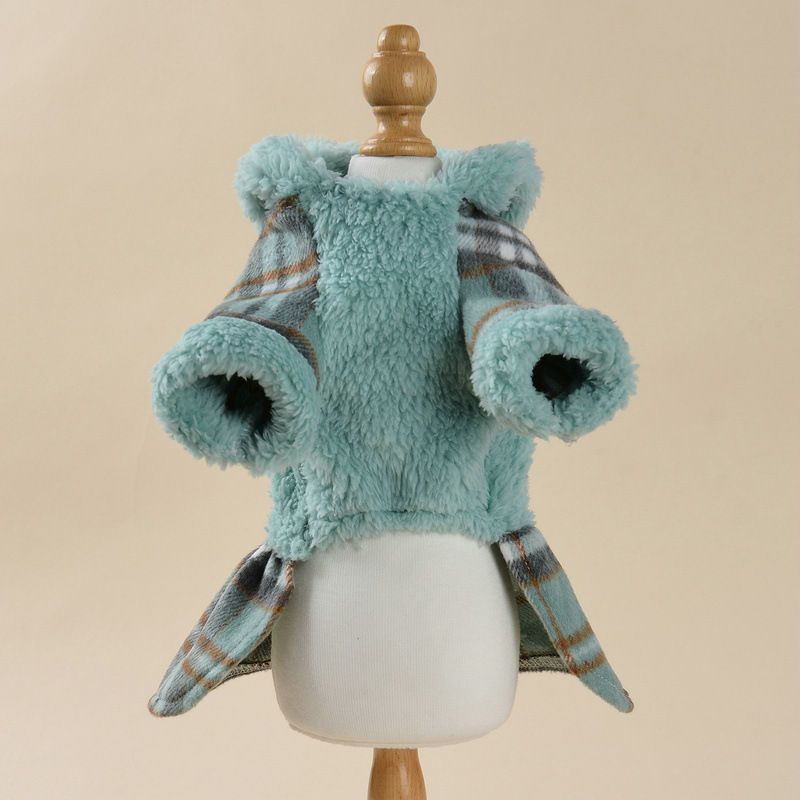 2023 nueva ropa para mascotas falda de comercio exterior cálido y cómodo ropa para perros en casa lindo gato