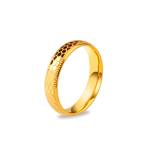  new fashion classic small sequin honeycomb ring niche same style sparkling fish scale titanium steel ring