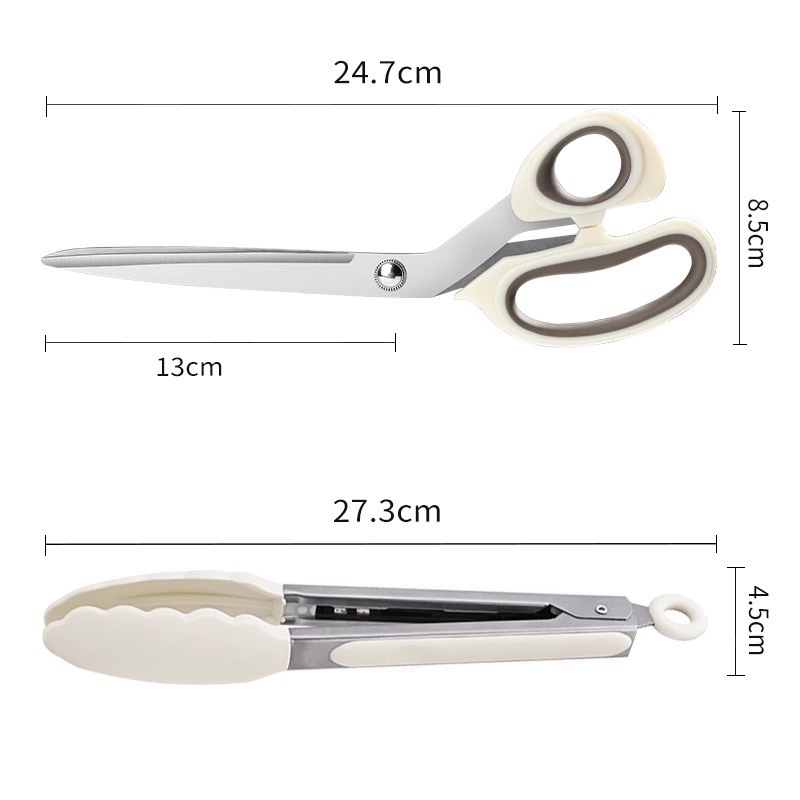 Tijeras de barbacoa caseras coreanas de cocina de acero inoxidable, clip de barbacoa, ajuste de filete y verduras, tijeras de alimentos Z