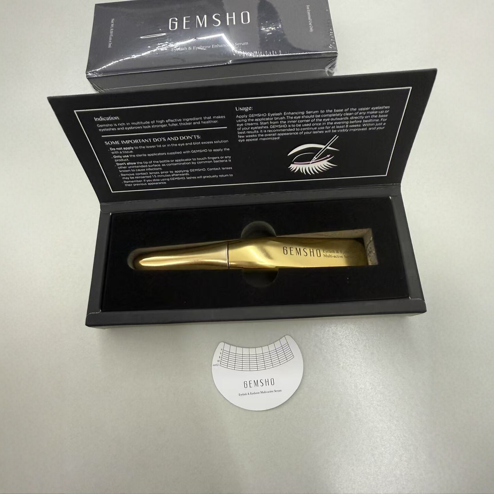 GEMSHO Mascara for Thick, Long, and Curled Lashes, Cross-Border Exclusive Eyelash Care Liquid, False Eyelashes Wholesale