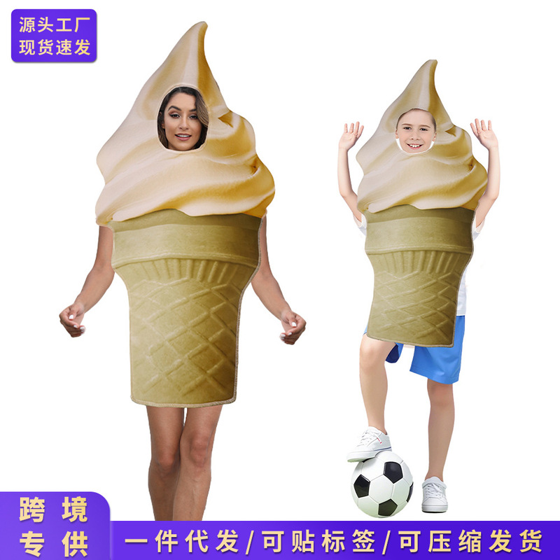 Halloween Carnival Party Ice Cream Costumes Snacks Carnival Parent-Child Dance Performance Props Role-Playing Halloween Carnival Party Ice Cream Costumes Snacks Carnival Parent-Child Dance Performance Props Role-Playing