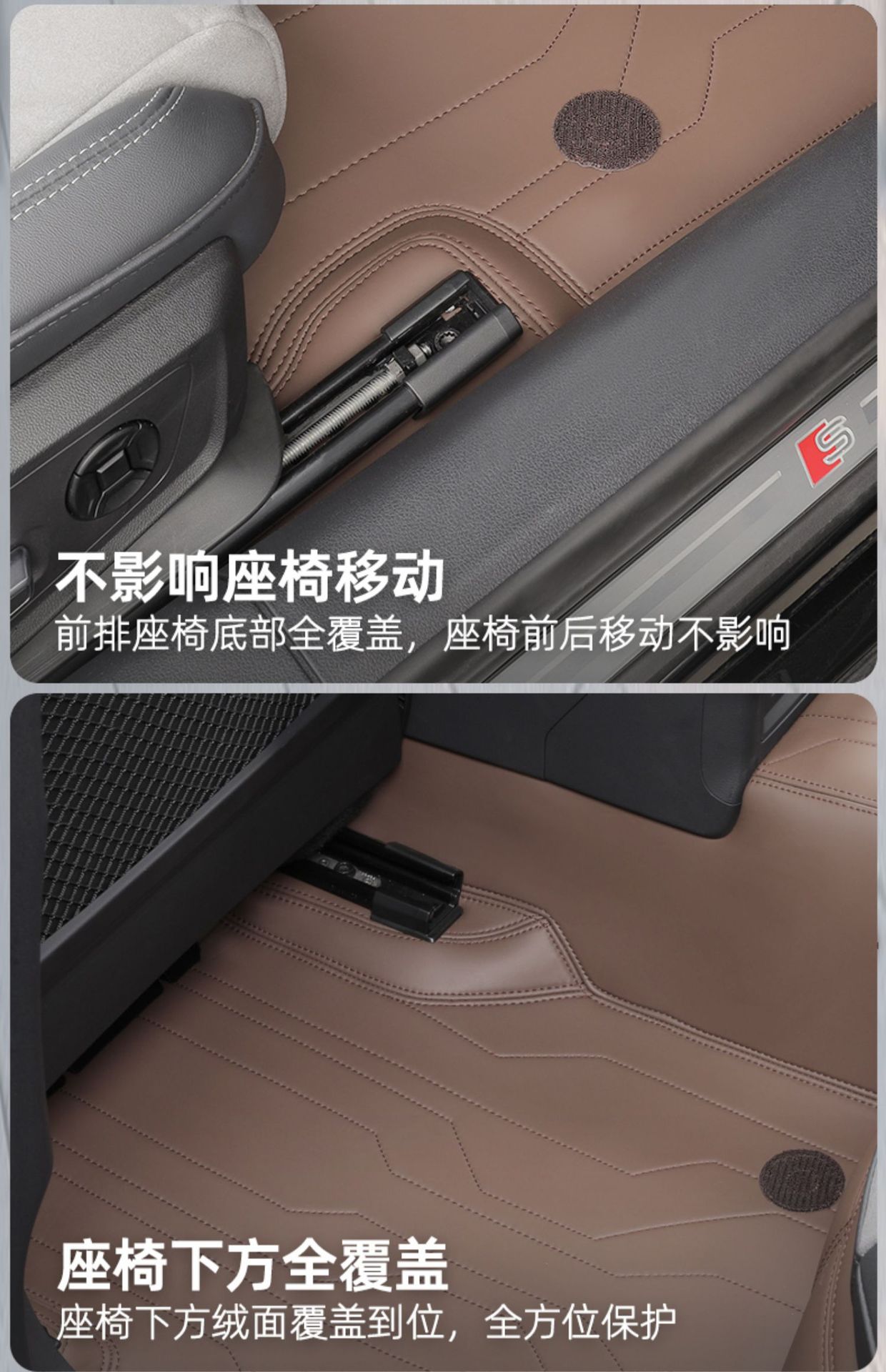 Suitable for Audi A4A, L6L, 5A3L, Q3, Q5L, A7, Nappa leather 360-degree full-coverage car floor mats