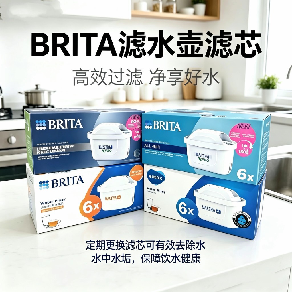 德国brita碧然德滤芯家用净水器滤芯水壶通用替换芯 厨房除水垢