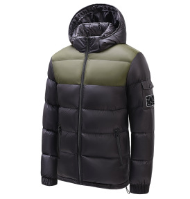 Transfronterizos otoño y invierno marcas de moda americanas para hombres de algodón grueso hombre grande color sólido chaqueta de algodón con capuzas al por mayor