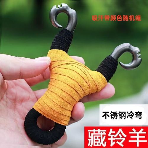 304 stainless steel cold-bent Tibetan antelope slingshot outdoor traditional bow metal stainless steel recurve slingshot stand tool god