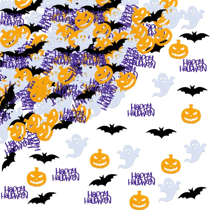 Cross-Border Hot-Selling Halloween Party Confetti Witch Ghost Spider Web Halloween Skull Holiday Decorations Cross-Border Hot-Selling Halloween Party Confetti Witch Ghost Spider Web Halloween Skull Holiday Decorations