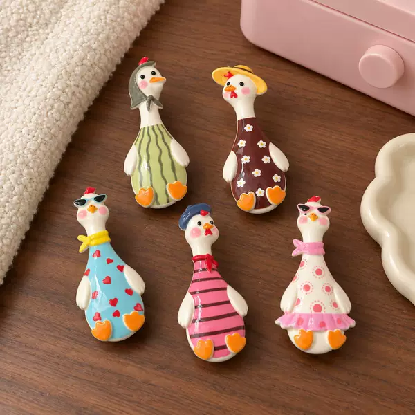 Japanese-style quirky white goose hair clip, cute cartoon duckbill clip for bangs and side hair, hair accessory for girls