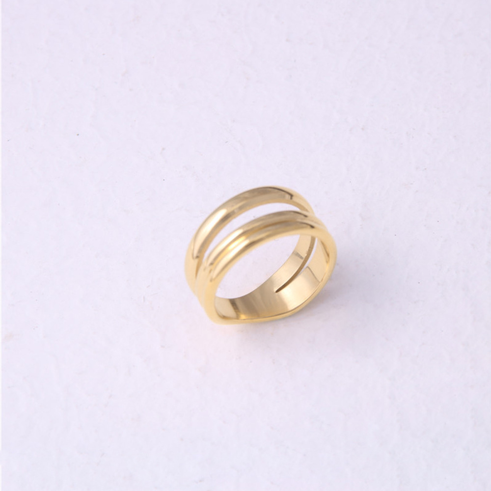 10g Weight Wholesale Jewelry Fashion Geometric 304 Stainless Steel Plating Rings