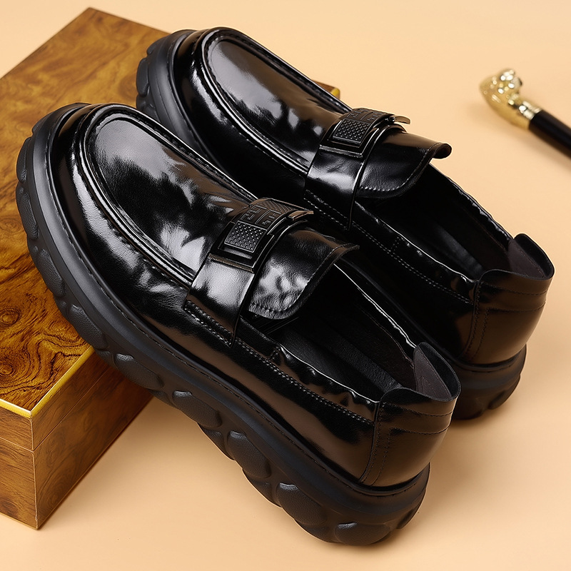 Men's Loafers Slip-On Casual Leather Shoes 2026 Business Casual Men's Shoes Genuine Leather Breathable Cross-Border Dropshipping