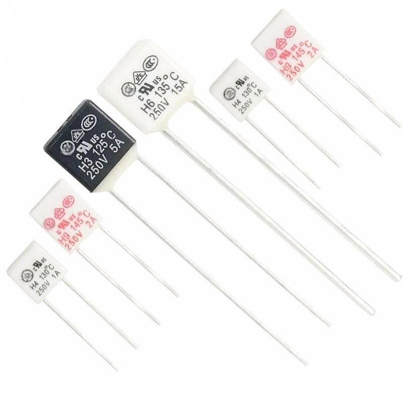 温度保险丝2A 250V 76~150°C径向方形温度保险丝 UL CCC PSE认证