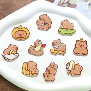 Acrylic Cartoon Cute Capybara Acrylic DIY Decoration Gift Ins Capybara Student Bestie Couple Logo