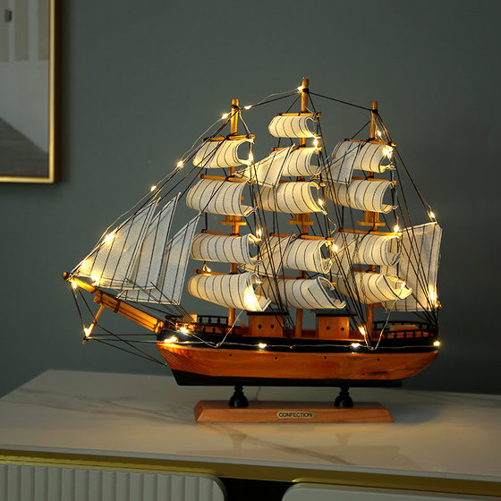 Sailing Model Smooth Sailing Decoration Living Room Home Decorations Wine Cabinet Entrance Bookcase Bookshelf Small Decoration Gift