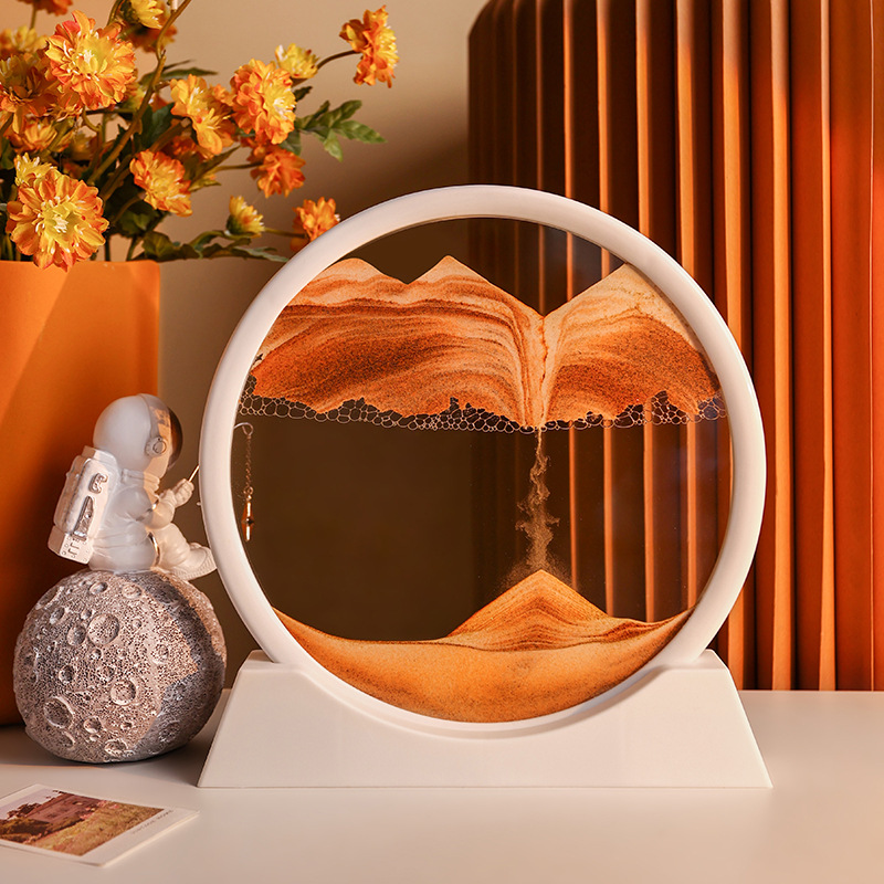Creative Quicksand Painting Ornaments Living Room Office Hourglass Painting Decompression Crafts T V Wine Cabinet Light Luxury Desktop Decoration