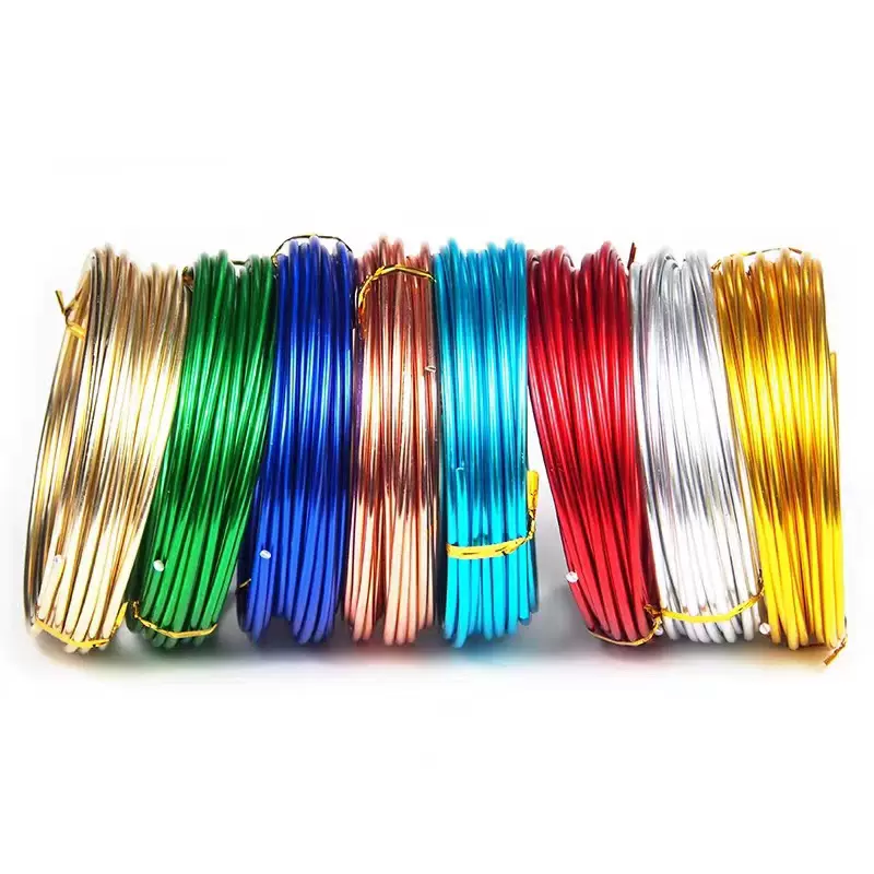 彩色铝丝 2.0mm*10m DIY 手工配件 铝线 铝条