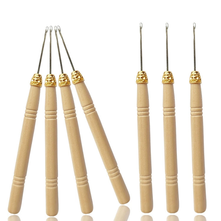 007 вязаный крючком 9-контактный крючок для парика наращивание волос вязаная крючком крышка головы аксессуары для инструментов для парика деревянная ручка вязаный крючком костюм