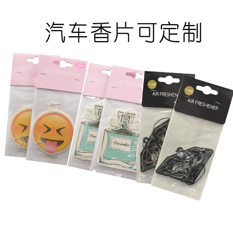 Car Fragrance Tablet Fresh Air Odor Removal Car Pendant Fragrance Card Fashion Hanging Fragrance Tablet Paper Hanging Card