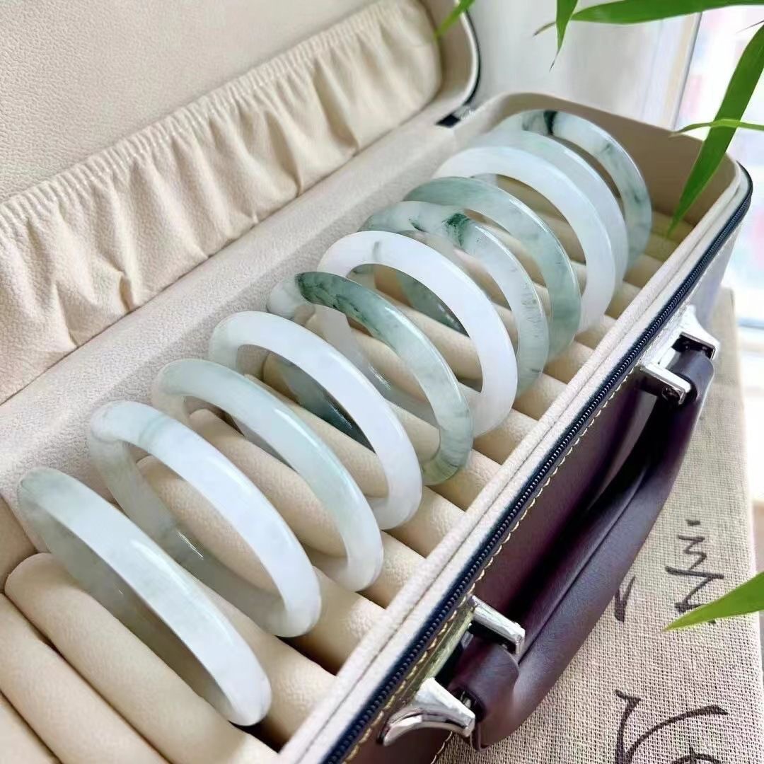 step by step glass imitation jade round bar bracelet xiaohongshu same style natural i don‘t know spring ice through bracelet female high ice