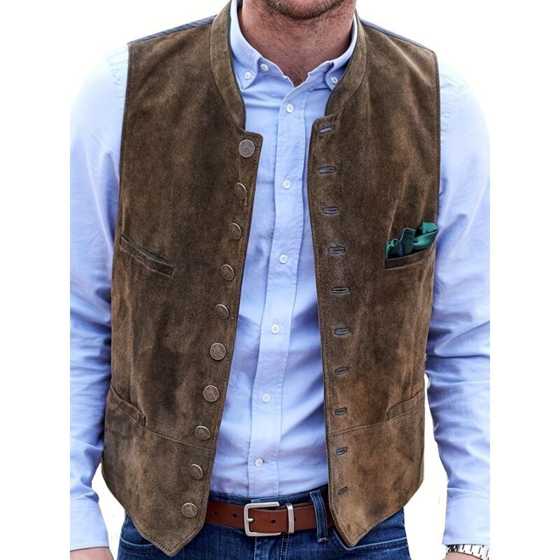 O 59905 Retro Workwear Mens Vest Retro Workwear Vest
