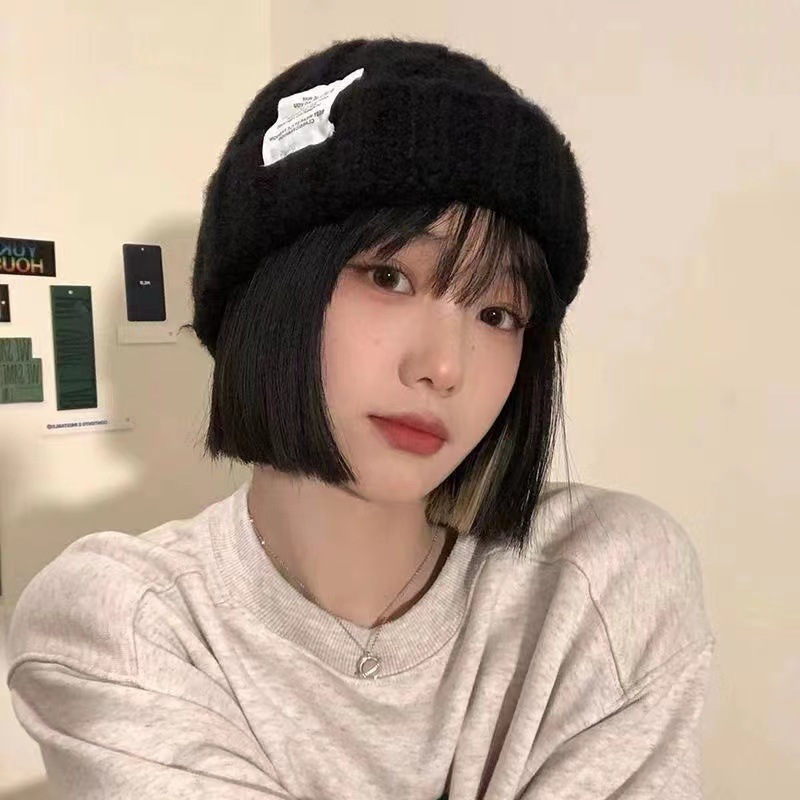 冬季网红新款毛绒女士帽韩版小熊耳朵保暖帽宽松时尚显脸小套头帽|undefined