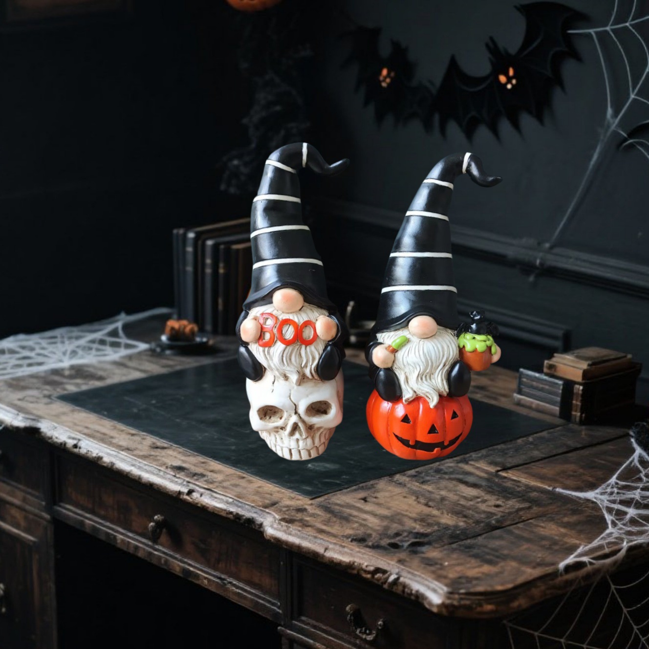 Halloween goblins cabeza calabaza decoración fiesta decoración resina transfronteriza Amazon mayorista