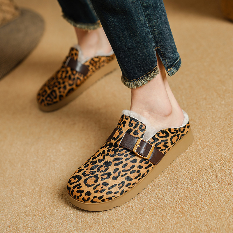 Winter warm women's slippers platform
