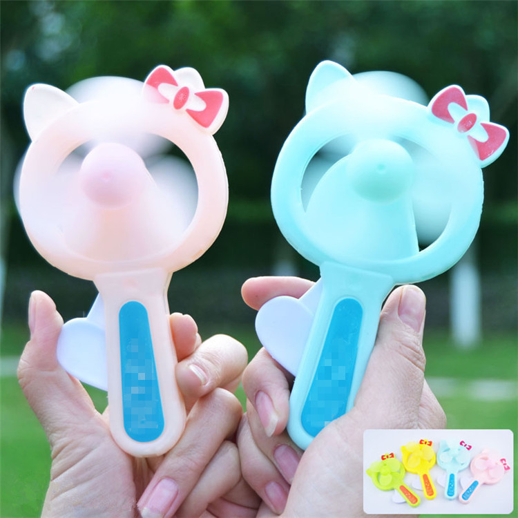 K060C Bow Tie Cat Hand-Crank Fan +10 Creative Toys Dual-Channel Store Supply Daily Necessities Gift Wholesale