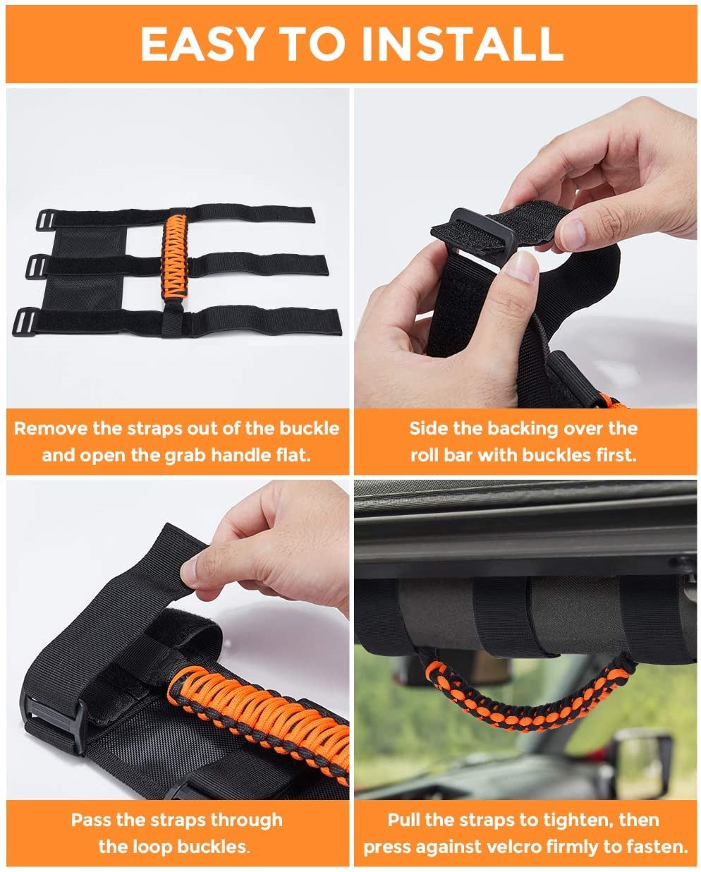 Car modified Wrangler off-road vehicle handle bus roof handle woven handle car armrest