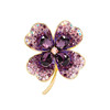 Lucky clover, sophisticated brooch, retro zirconium lapel pin, pin, Korean style