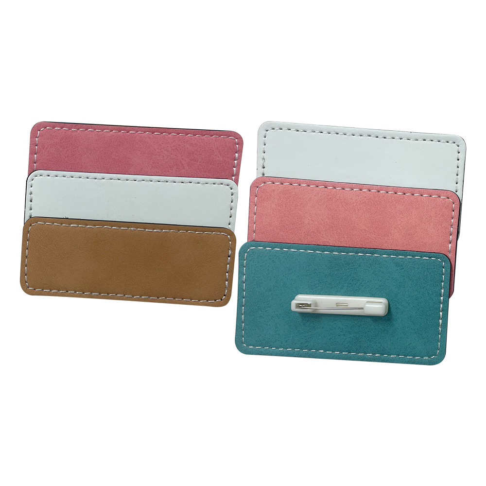 Transferencia térmica de cuero insignia empresa de moda cara personalidad material en blanco al por mayor