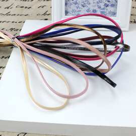 5mm手工DIY发饰材料配件PU皮条皮绳制作韩版蝴蝶结服装辅料