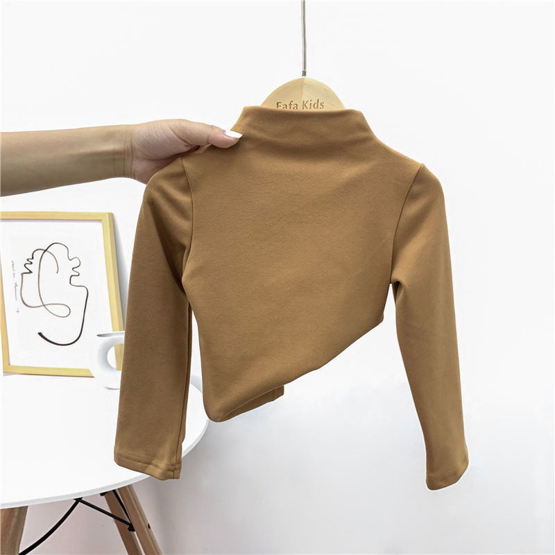Ropa infantil 2026 nueva camiseta de base infantil camiseta de manga larga para niños con ropa de moda para niños niñas camiseta de aire extranjero