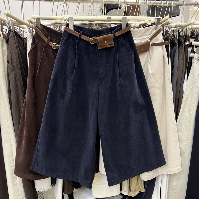 2025 Autumn New Korean Style Loose High-Waisted Commuter Casual Slimming Versatile Corduroy Pants 2025 Autumn New Korean Style Loose High-Waisted Commuter Casual Slimming Versatile Corduroy Pants