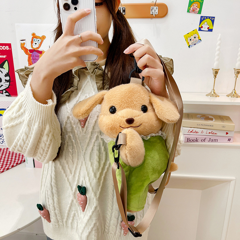 趴趴狗毛绒玩具可爱森贝儿贵宾犬书包玩偶狗公仔女生双肩包批发