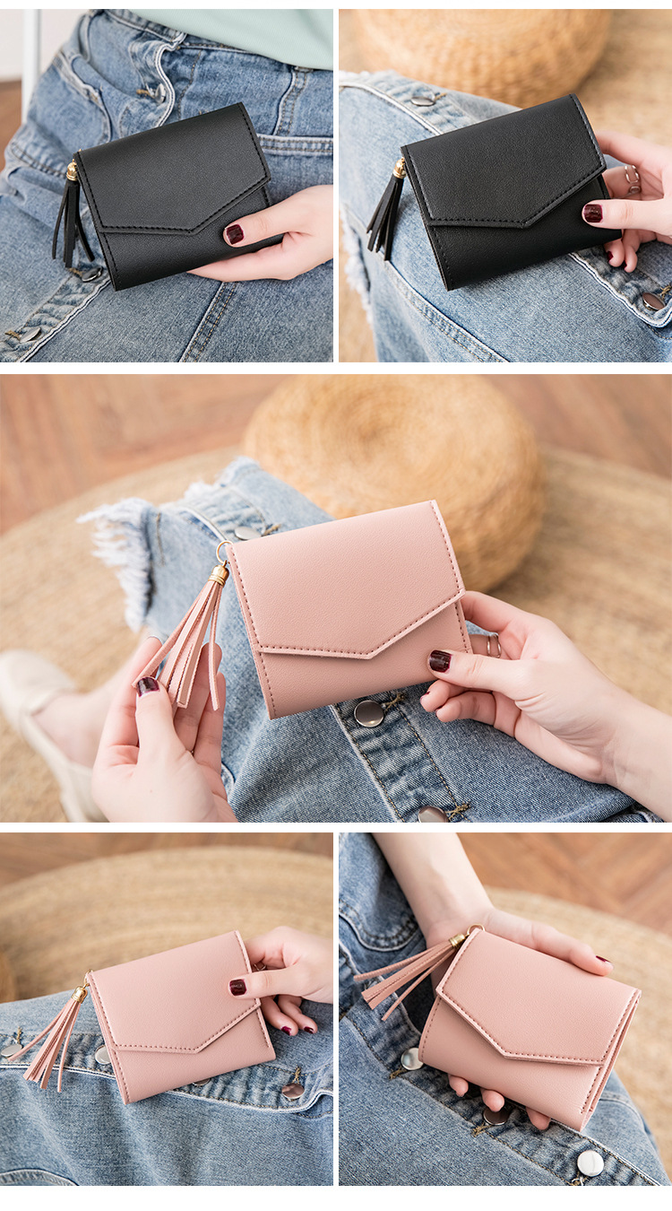 Fashion Short Women's Wallets Korean Women's Tassel Wallets display picture 1
