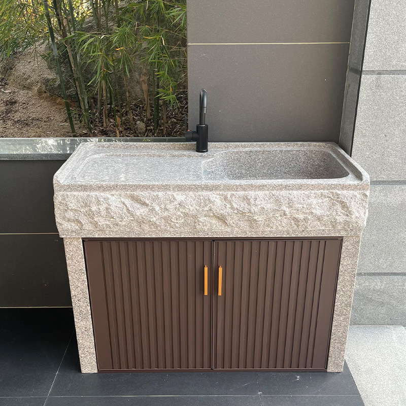 Outdoor Granite Pool, Outdoor Sink, Courtyard Stone Wash Basin, Stone Laundry Sink, Villa Garden Wash Basin