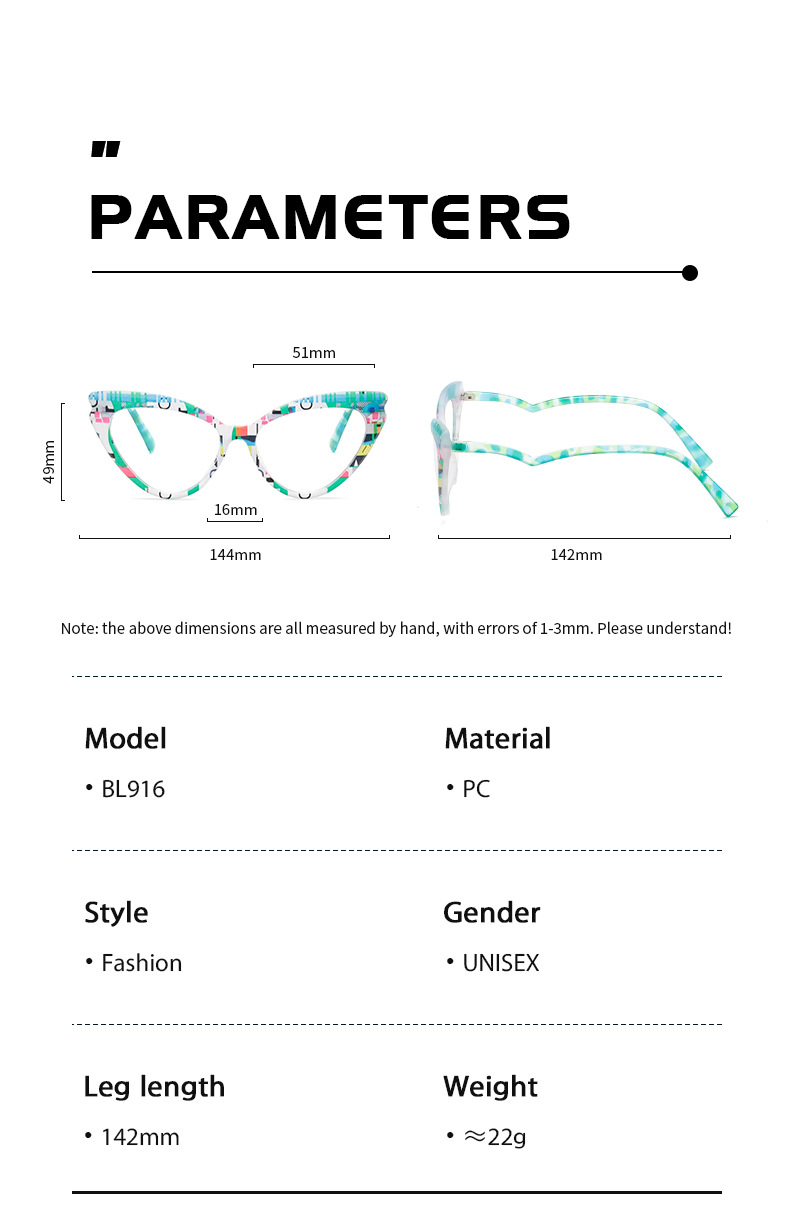 55g Weight Full Frame Glasses Structure Glasses Classification PC Lens Material Butterfly Frame Glasses Style Daily, Street Occasion Color Block Pattern All Seasons Season Unisex Gender Vintage Style, Simple Style Style Vintage Style Simple Style Color Block PC Butterfly Frame Full Frame Optical Glasses 6