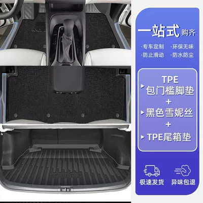 TPE Car Foot Mat Star — Ayaqaltılar (Kovriklər) - 24-models-23-hybrid-models-corolla-rui-double-layer-black-door-sill-mats-snowy-carpet-trunk-mat